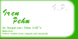 iren pehm business card